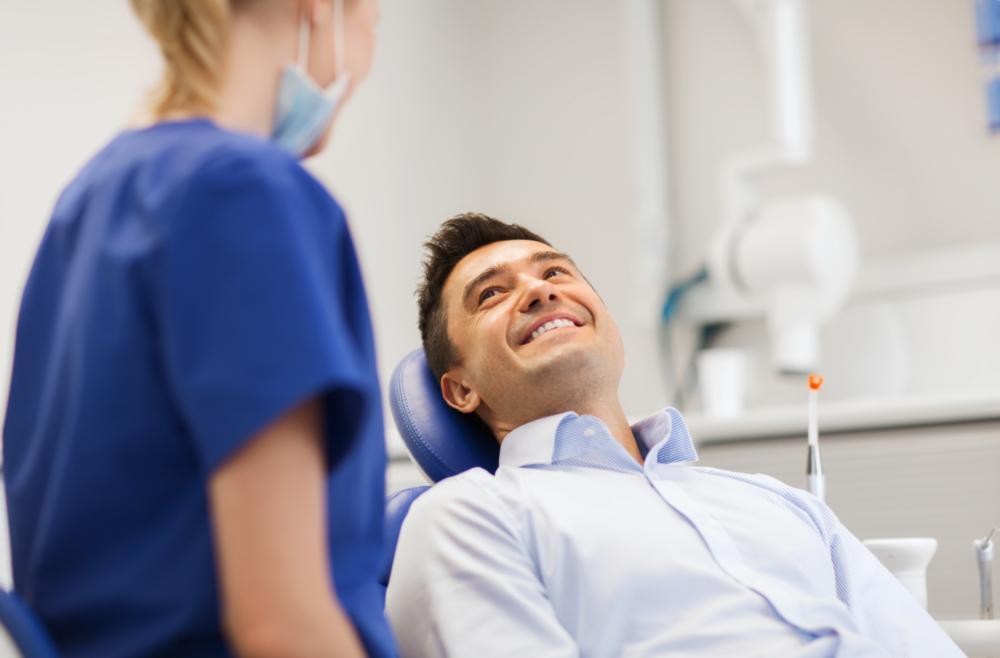 Image of new patient at the dentist in Moline, IL